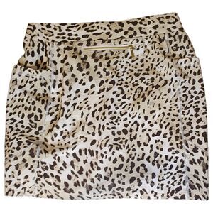 Chico's Animal Print Skort - Brown and Cream